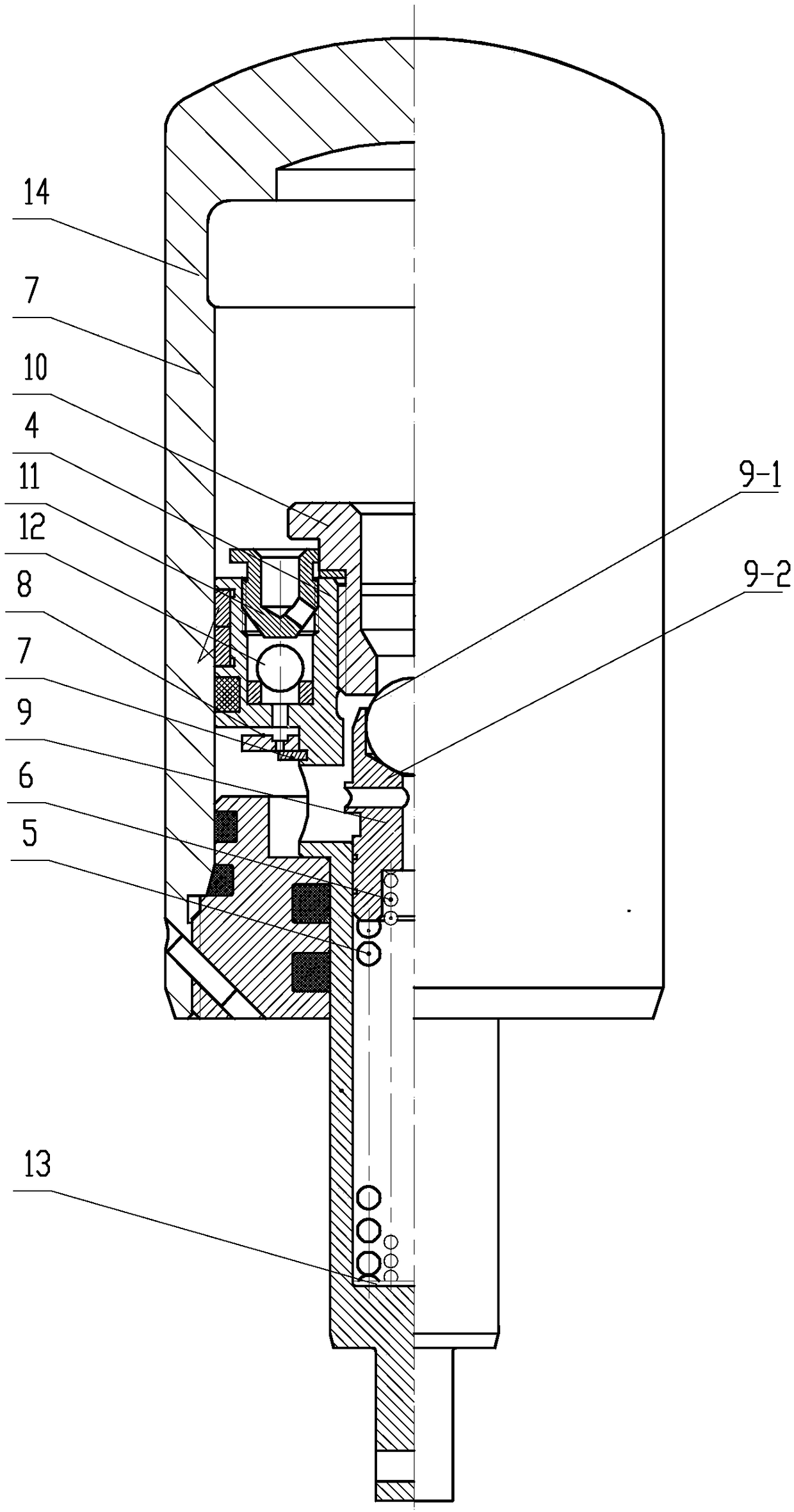 Scotch block jack for passenger train garage and passenger station of railway