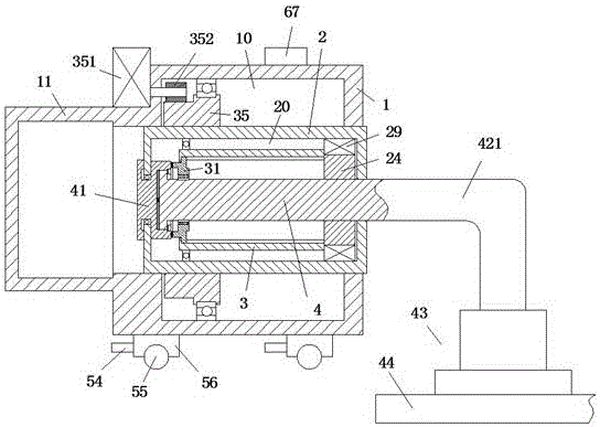 Machining device for processing surfaces of boards