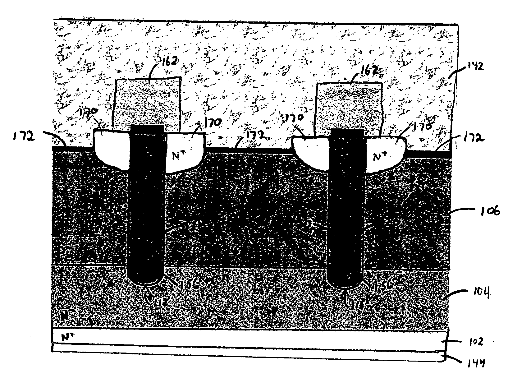 Trench power MOSFET fabrication using inside/outside spacers