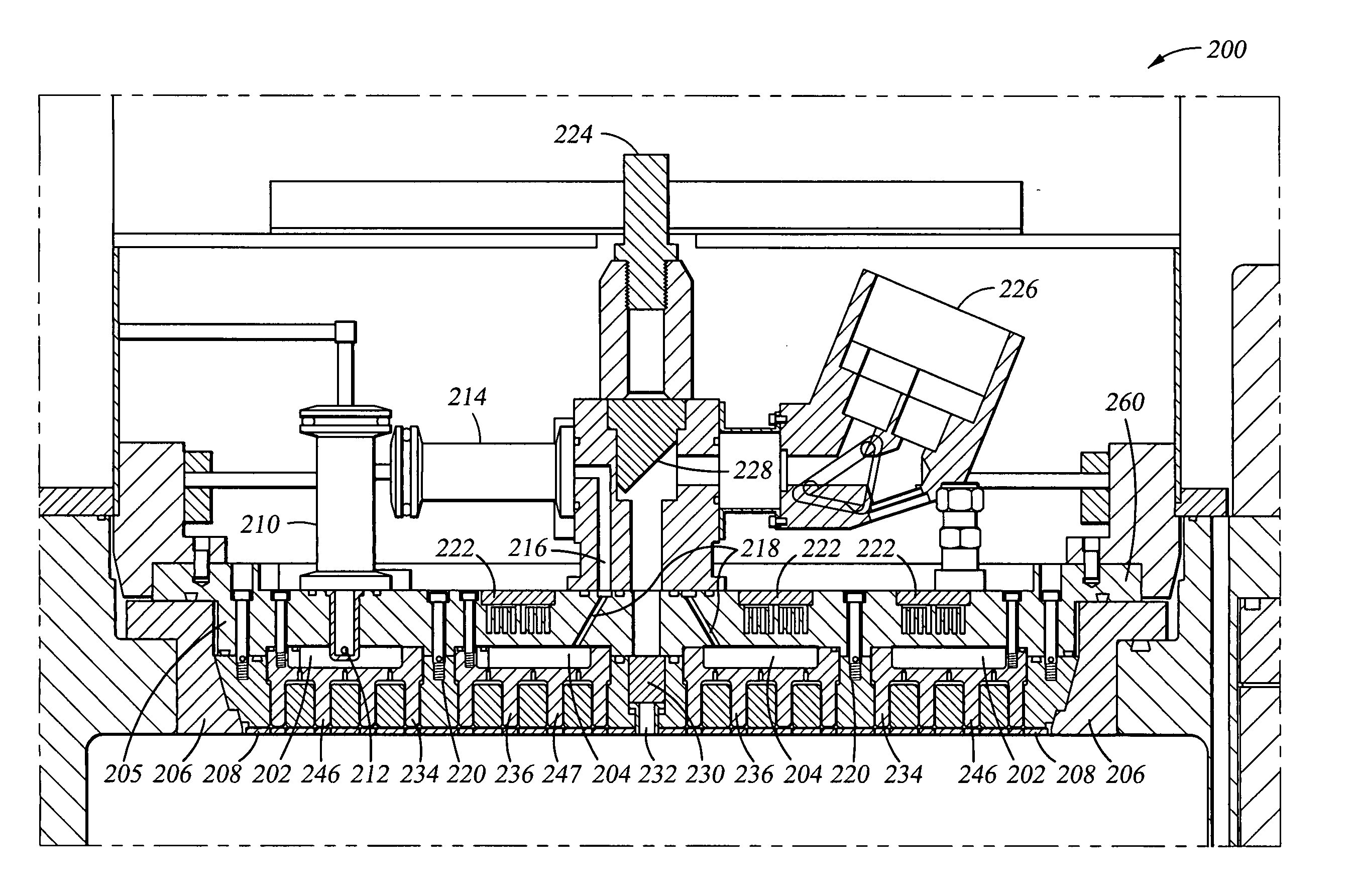 Gas distribution showerhead for semiconductor processing