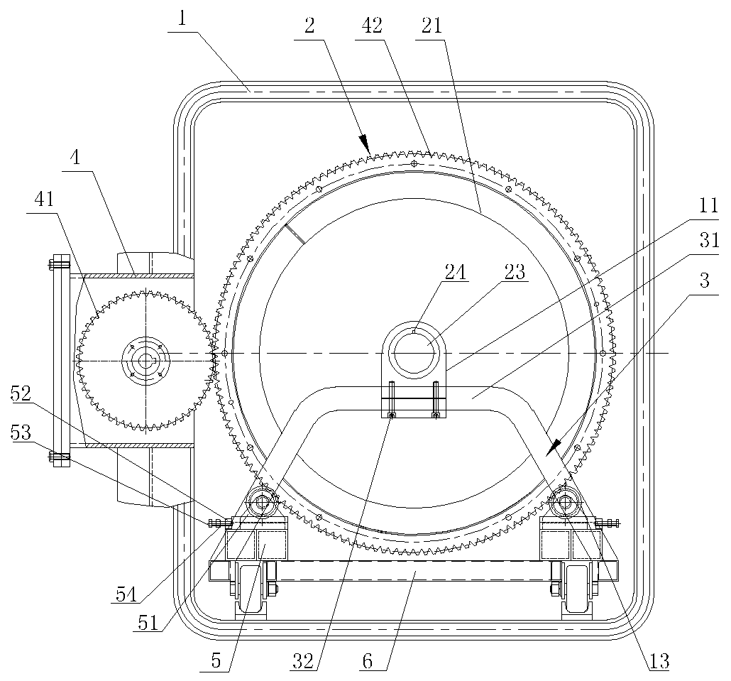 Automatic guiding device for rotating rubber plug sterilization cabinet