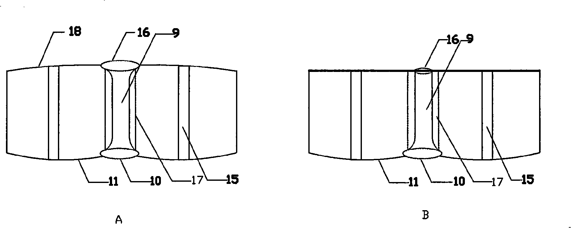 Cast-in-situ section steel concrete cavity building roof