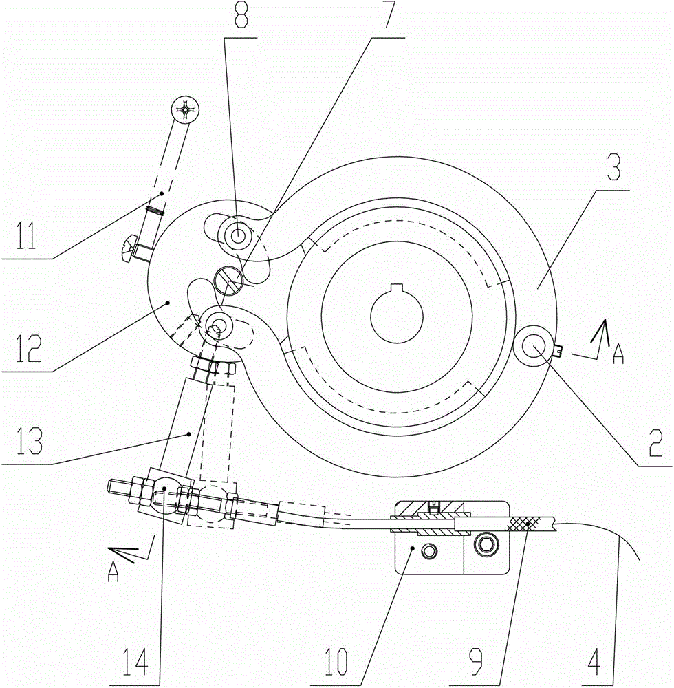 Cam-type pedal lock braking mechanism