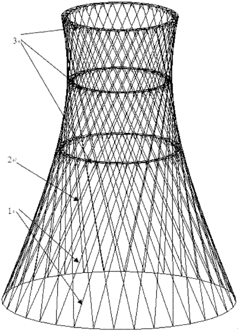 Large double-curve steel structure cooling tower for power plant