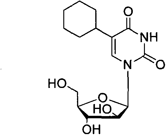 5-cyclohexyl uracil arabinoside, preparation method and application thereof