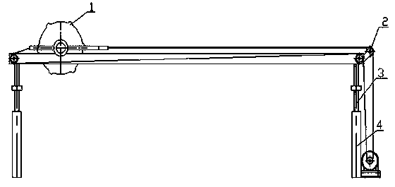 Sandy soil laying leveling device and sandy soil laying method