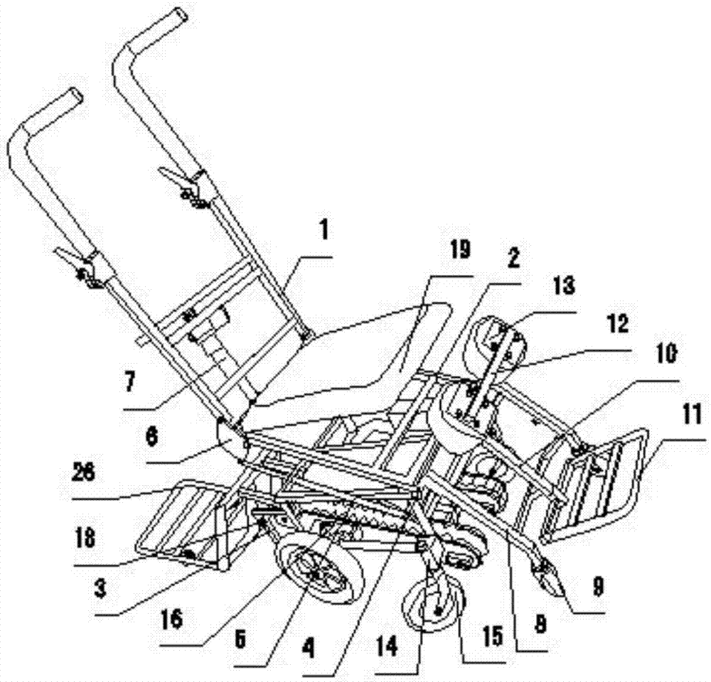 Multifunctional standing type stair climbing wheelchair