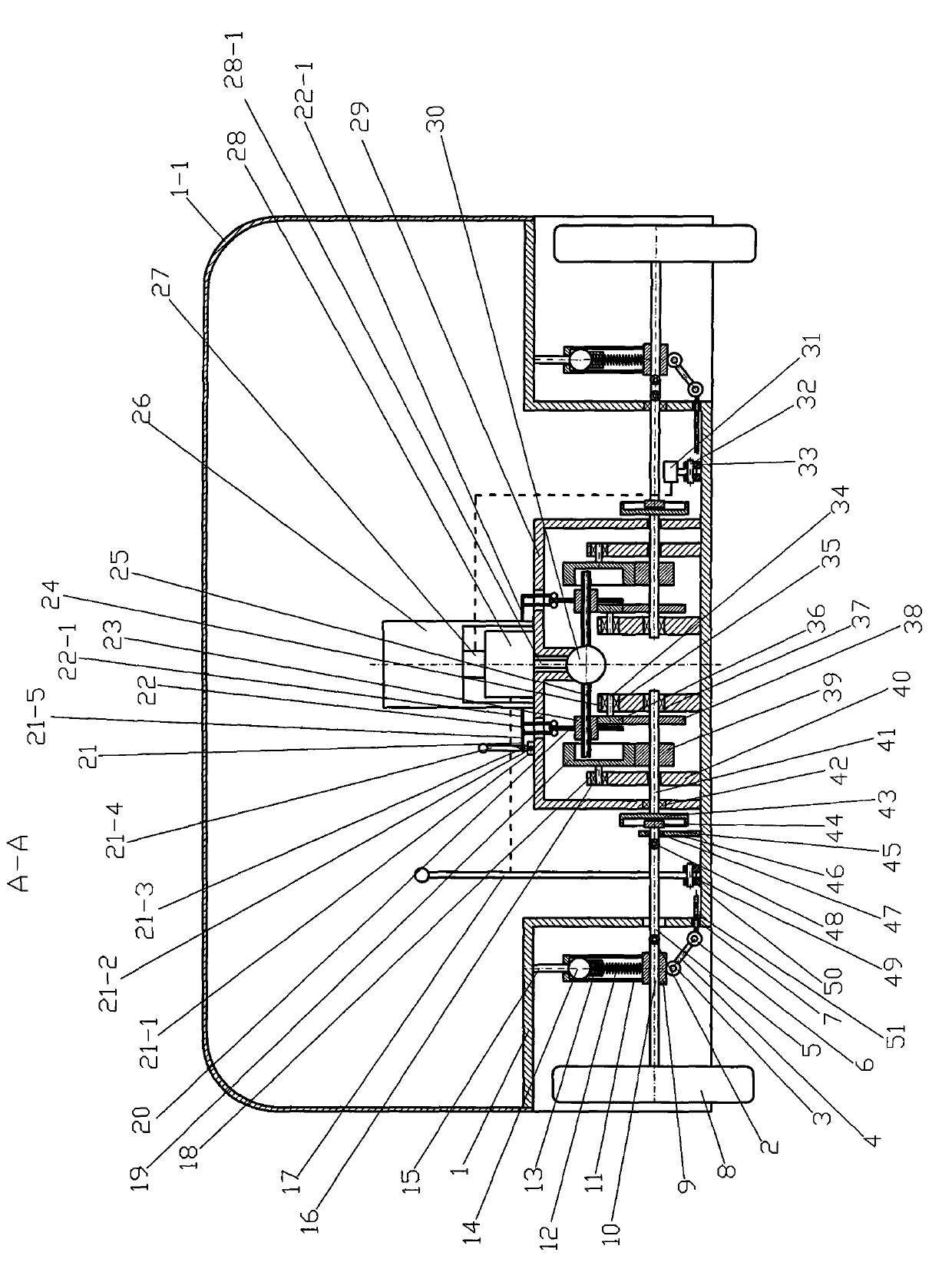 Universal multiwheel all-wheel drive vehicle