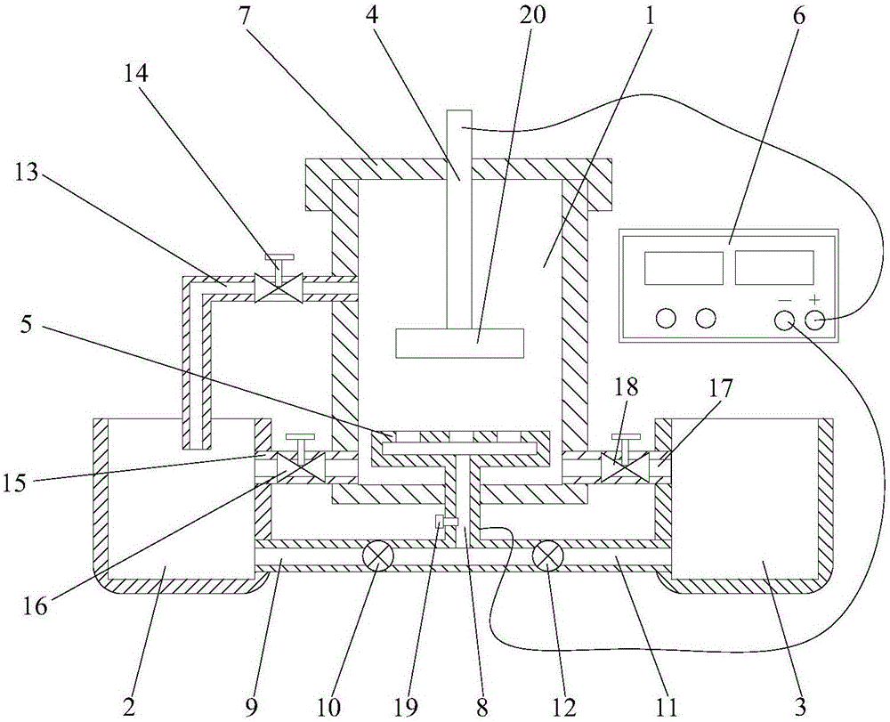 Electron back scattering diffraction sample electrolytic polishing device