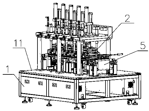 Flat pressing shaping device for new energy automobile battery