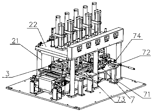 Flat pressing shaping device for new energy automobile battery