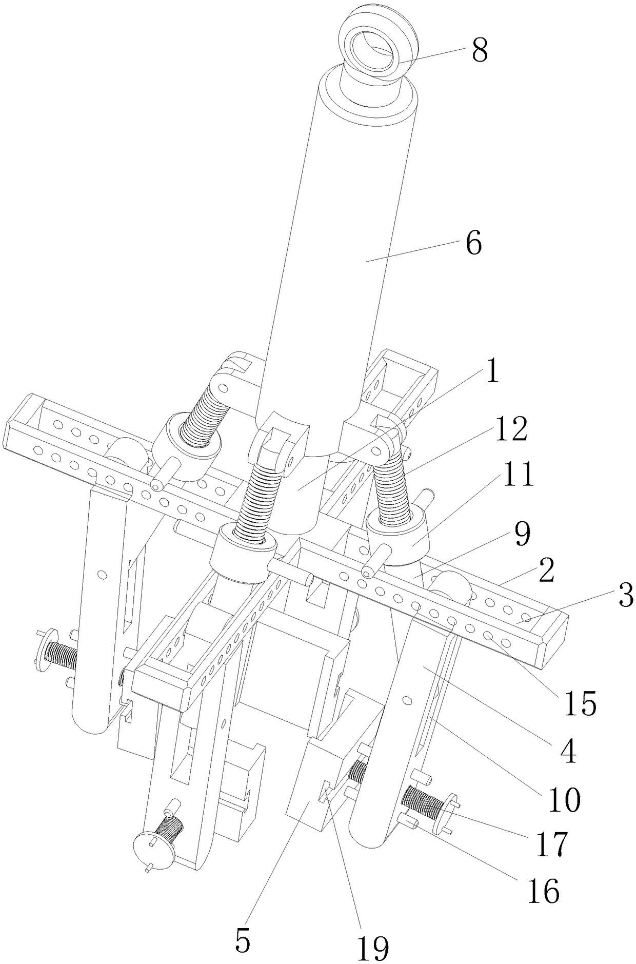 Self-clamping lifting mechanism