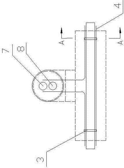 The fixing method of the alarm line of the intelligent prefabricated direct-buried thermal insulation pipe steel pipe double-pipe spanning the tee