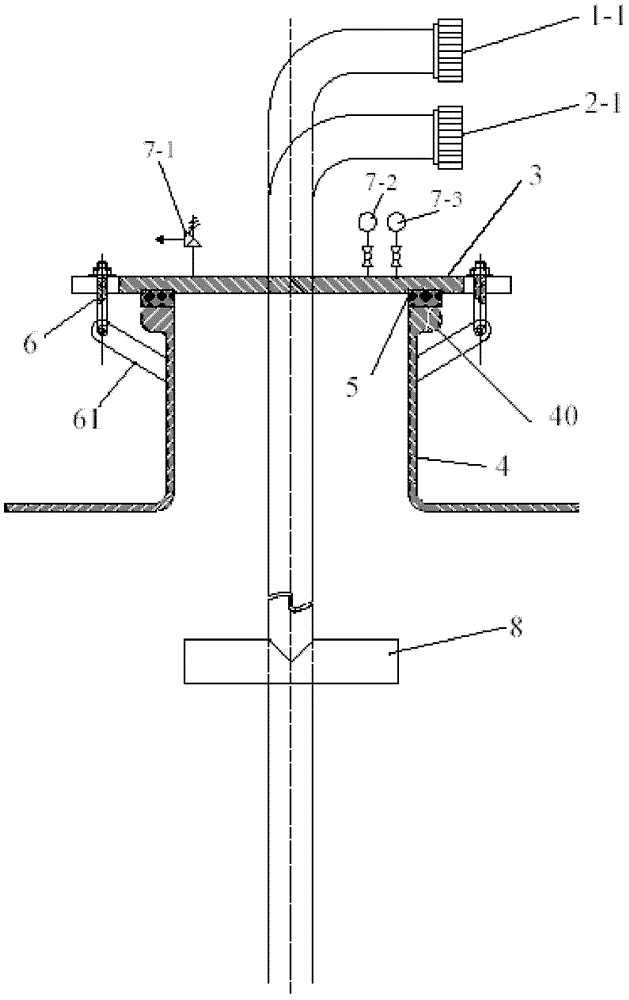 Closed positive pressure cleaning device for tank