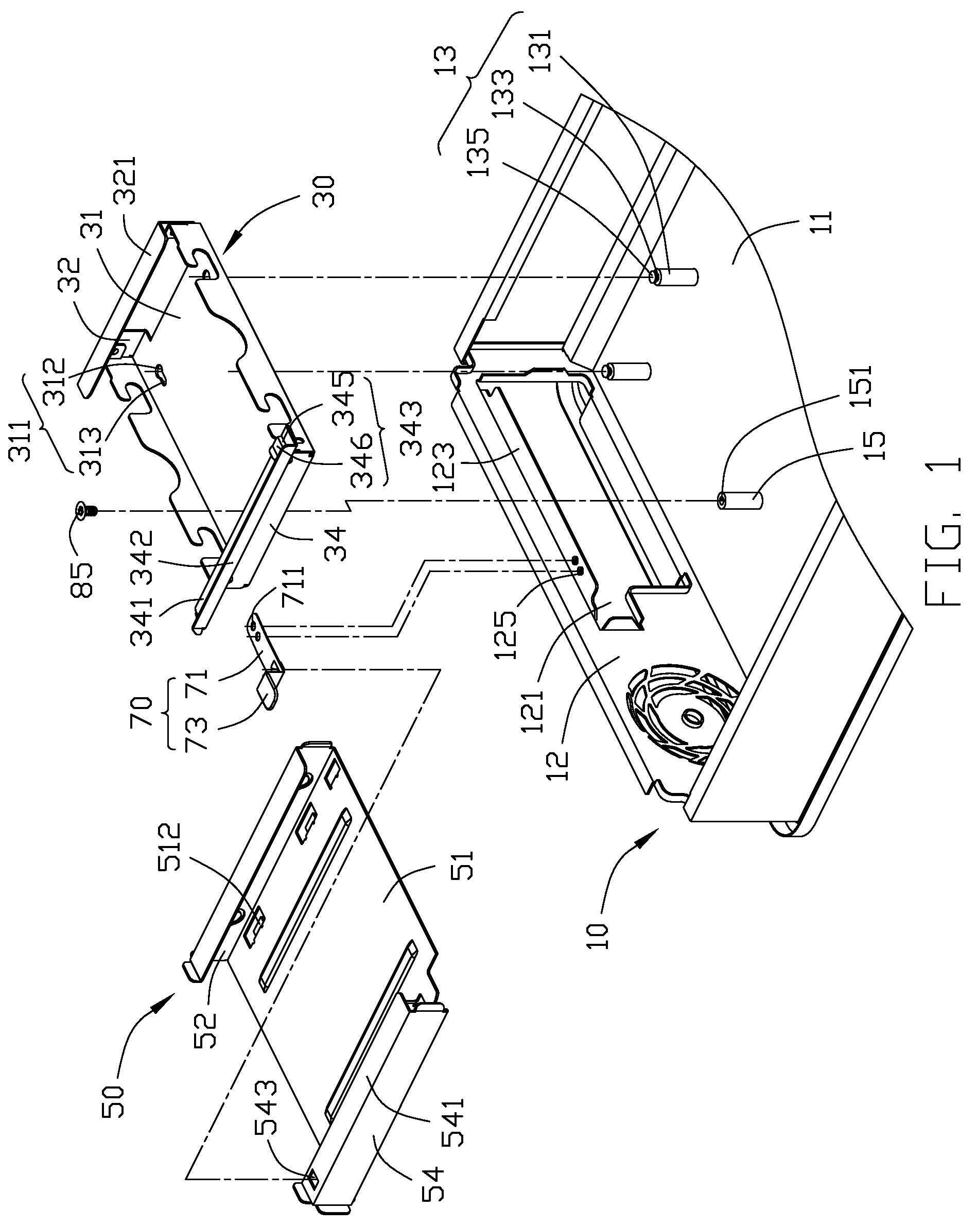 Computer enclosure with drive bracket