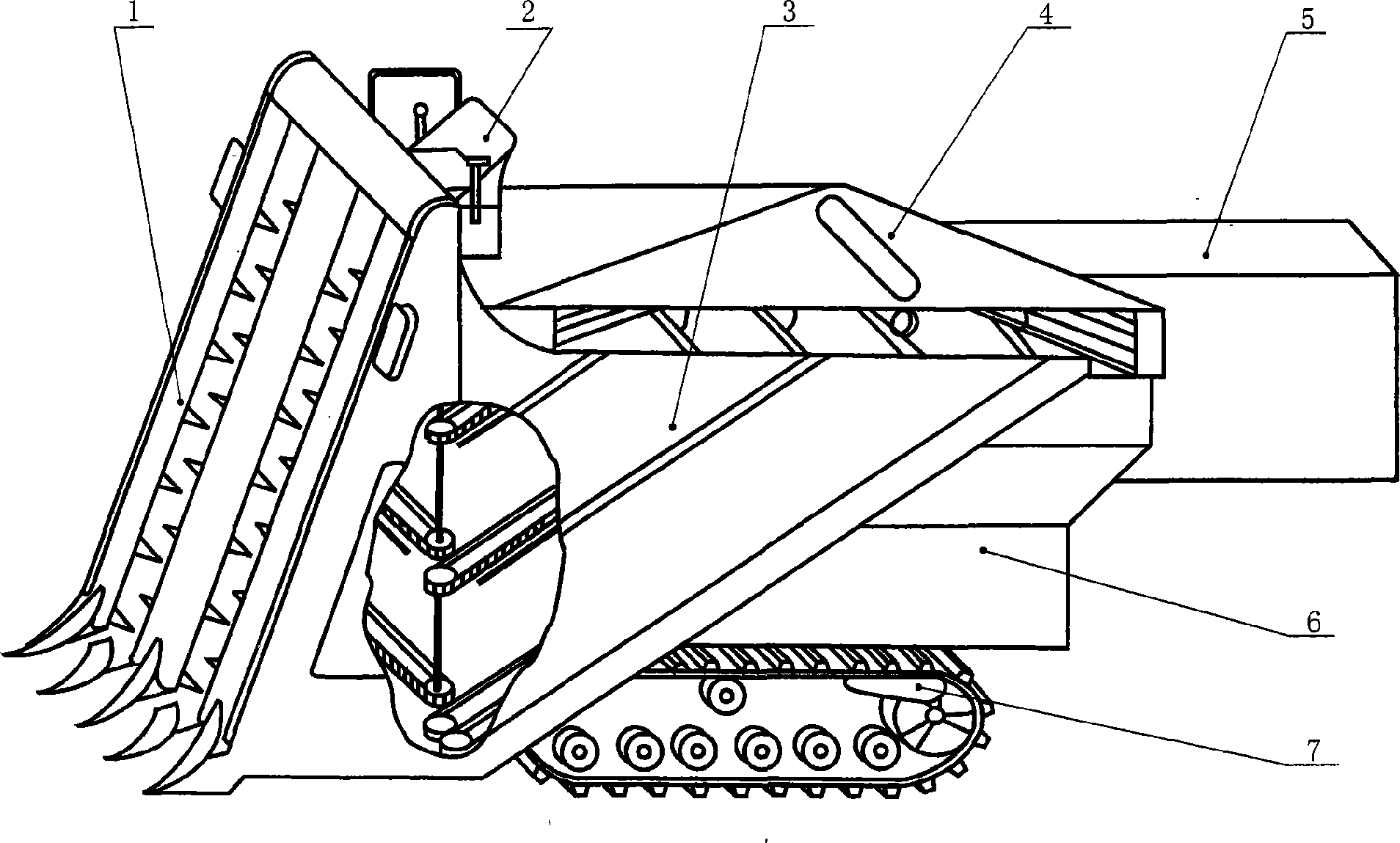 Ramie combine harvester