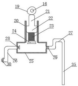 Corrugated board rolling shaft power gluing device