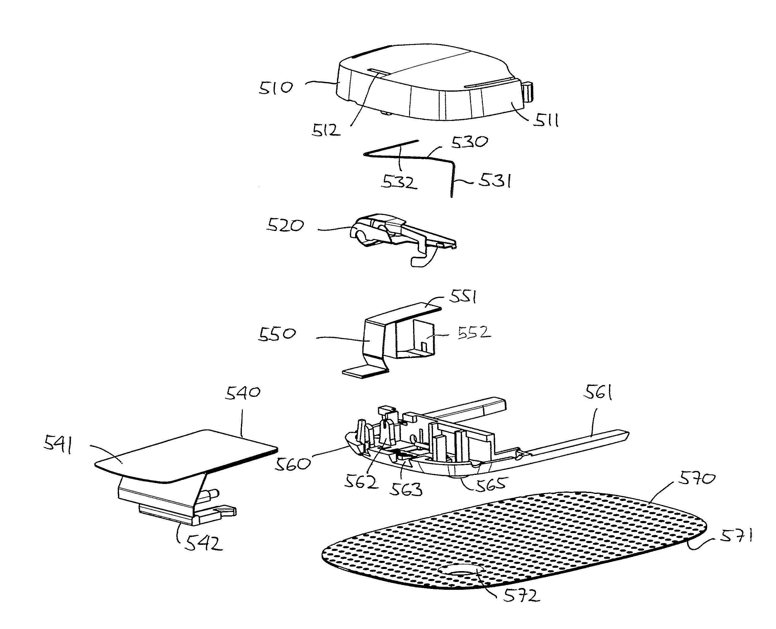 Retraction means for transcutaneous device