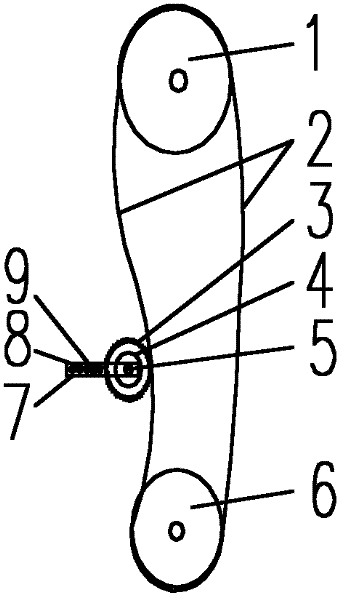 Tension device for roller chain with chain wheel tension wheel