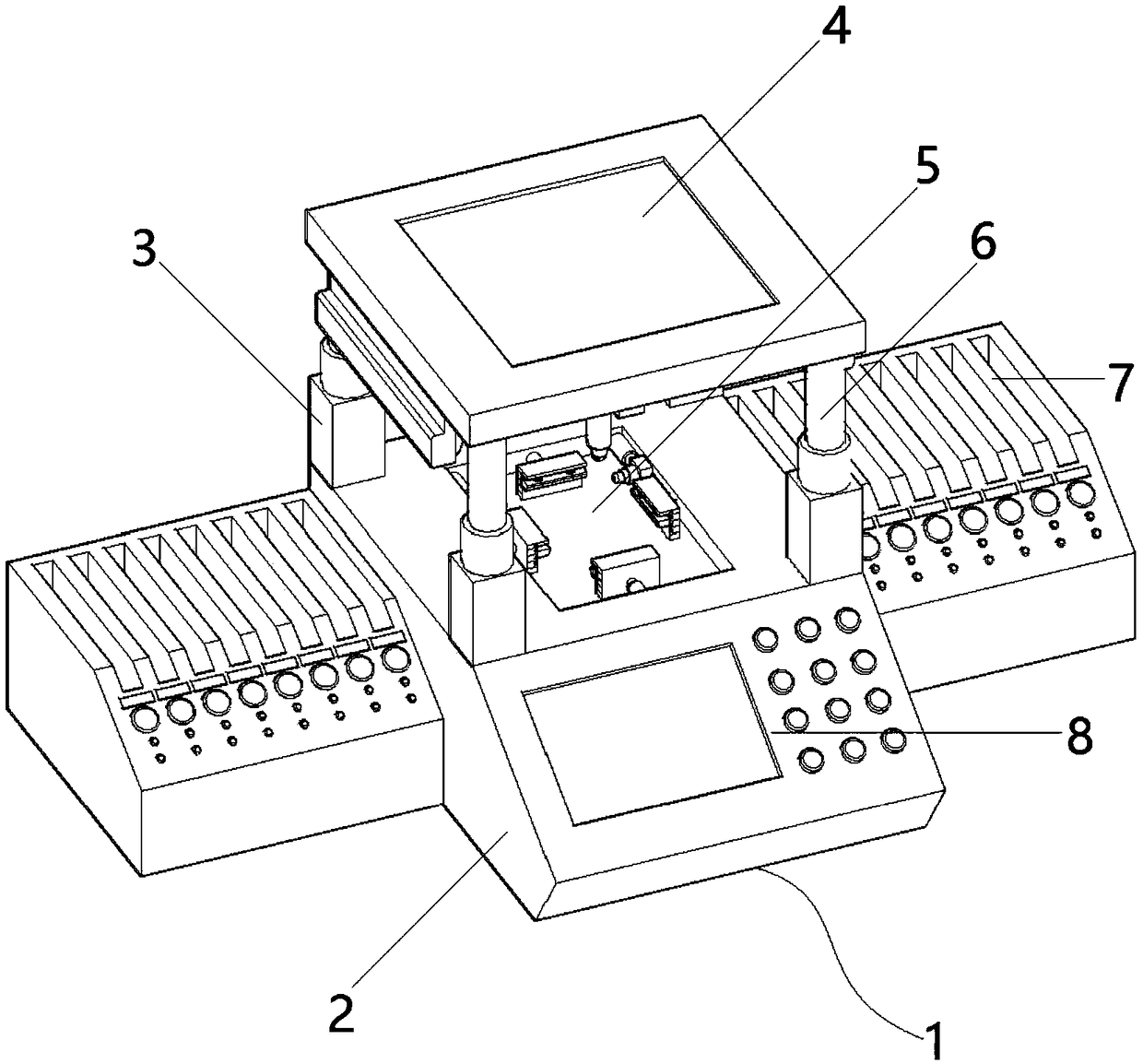 Automatically controlled electronic device key performance detecting device