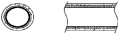 Glass reinforced plastic ribbed sand-included tube and manufacture method thereof