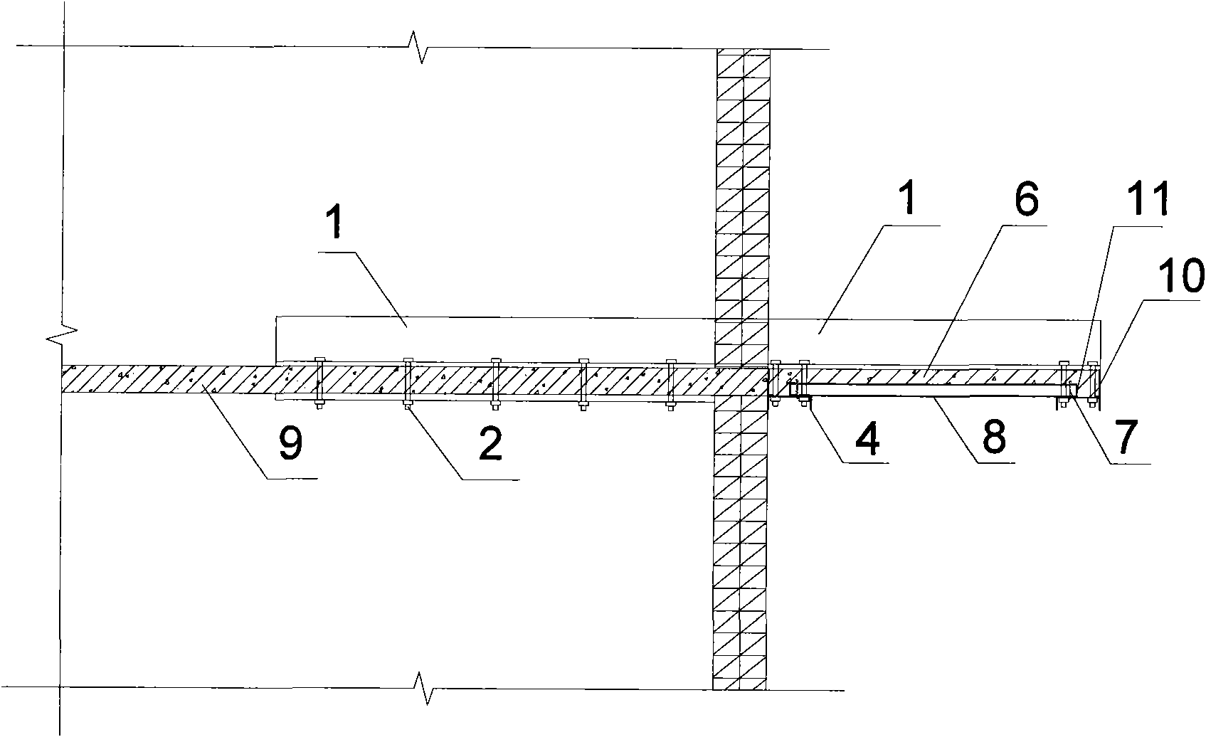 Current building renovation external energy-saving balcony structure system