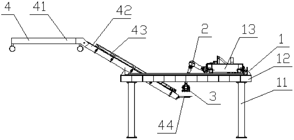 Automatic material loading device integrating loading and conveying and corresponding method