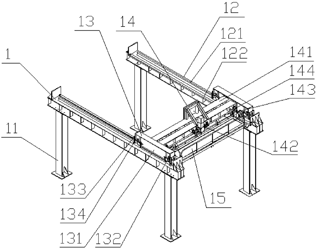 Automatic material loading device integrating loading and conveying and corresponding method