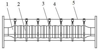 Round cloth telescopic pipe for ventilation and dust removal and manufacturing method of round cloth telescopic pipe