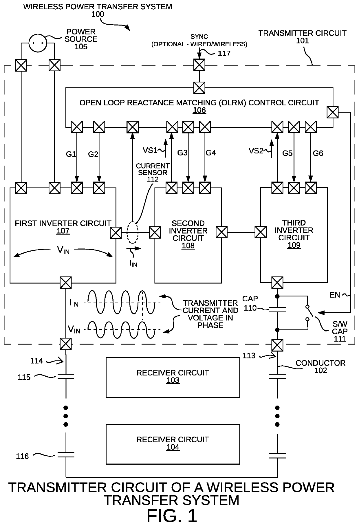 Wireless Power Transfer System With Open Loop Reactance Matching Circuitry