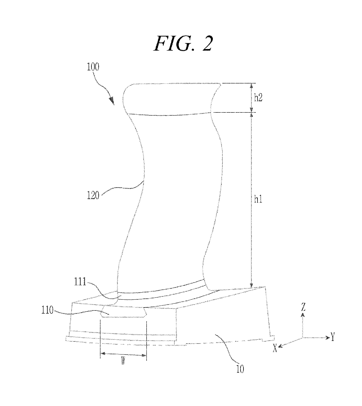 Modified j type cantilevered vane and gas turbine having the same