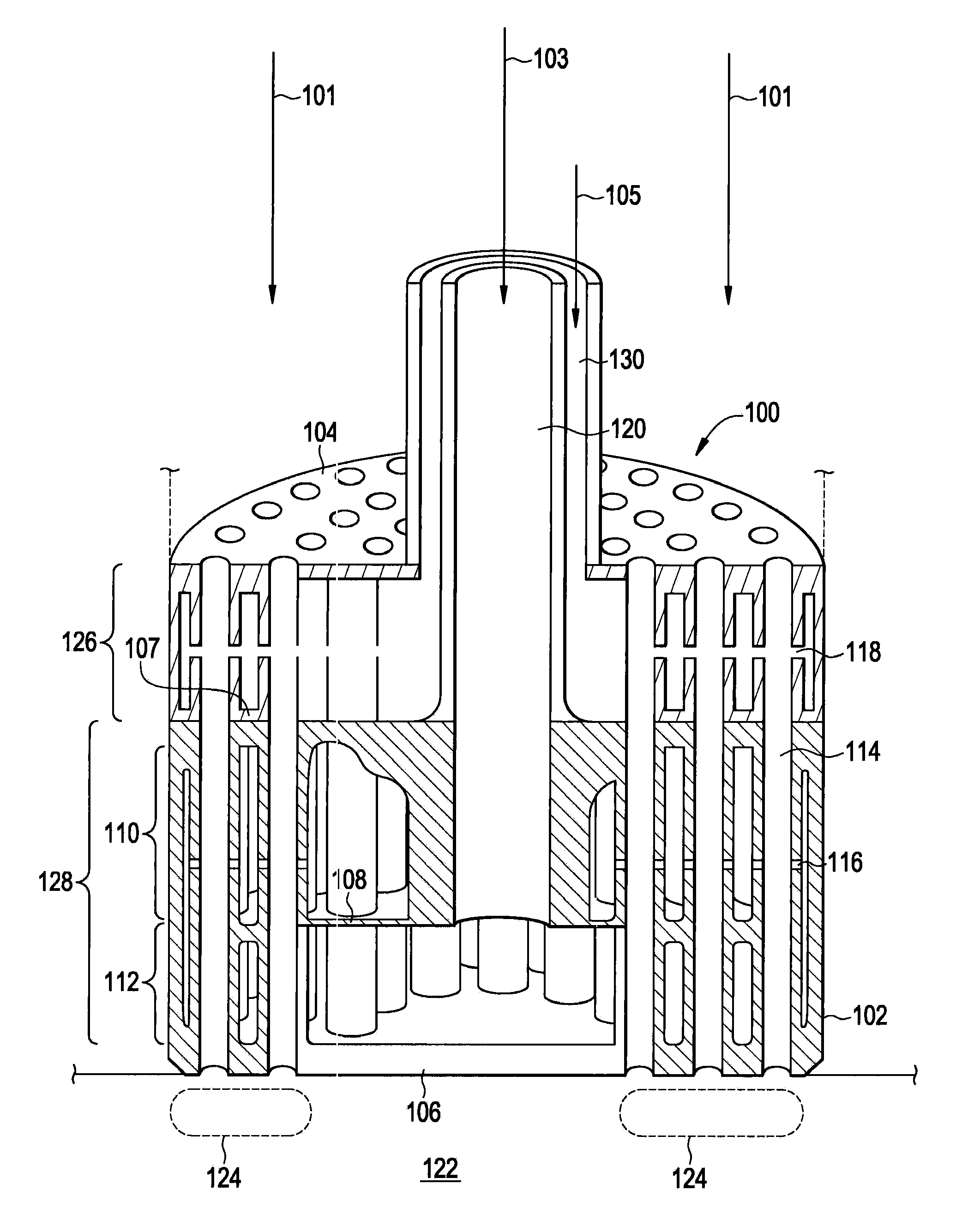 Staged Multi-Tube Premixing Injector