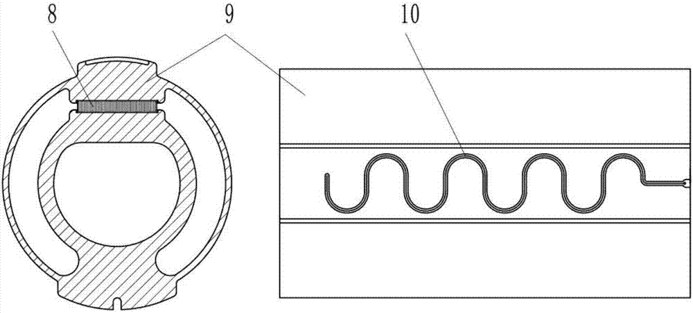 Contact type temperature measurable plate shape detecting device