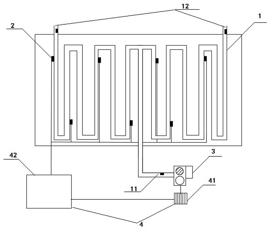 Intelligent temperature control system suitable for mass concrete and construction method