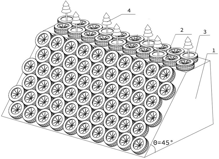 Side slope protection connecting plate, ecological protection slope and construction method of ecological protection slope