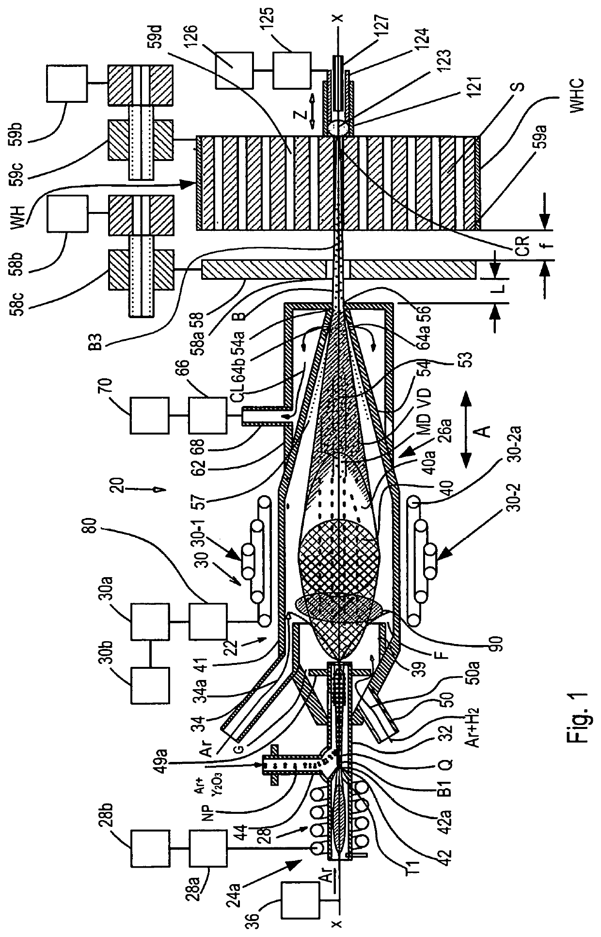 3D printing apparatus using a beam of an atmospheric pressure inductively coupled plasma generator