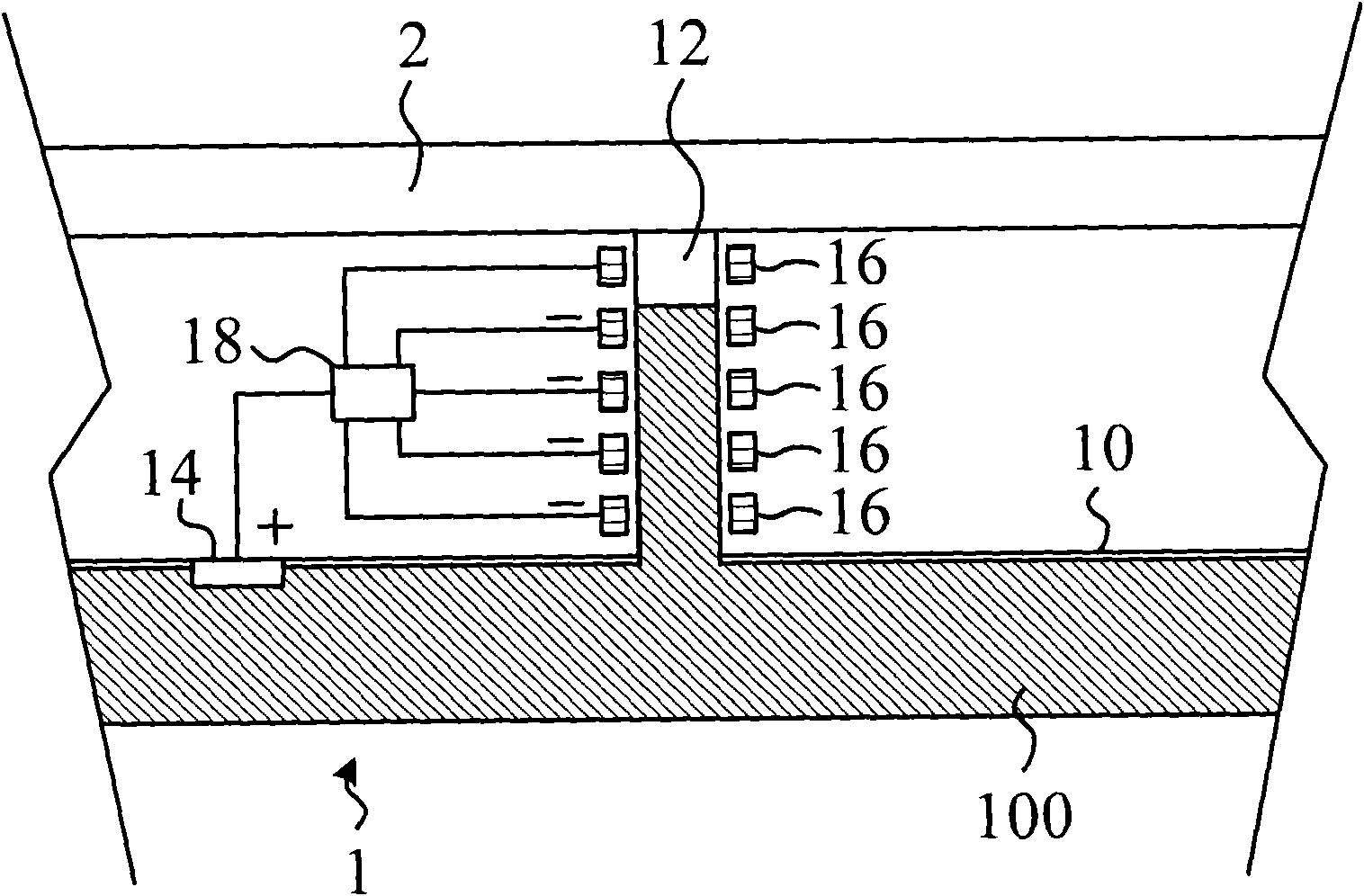 Radiating component and radiating method