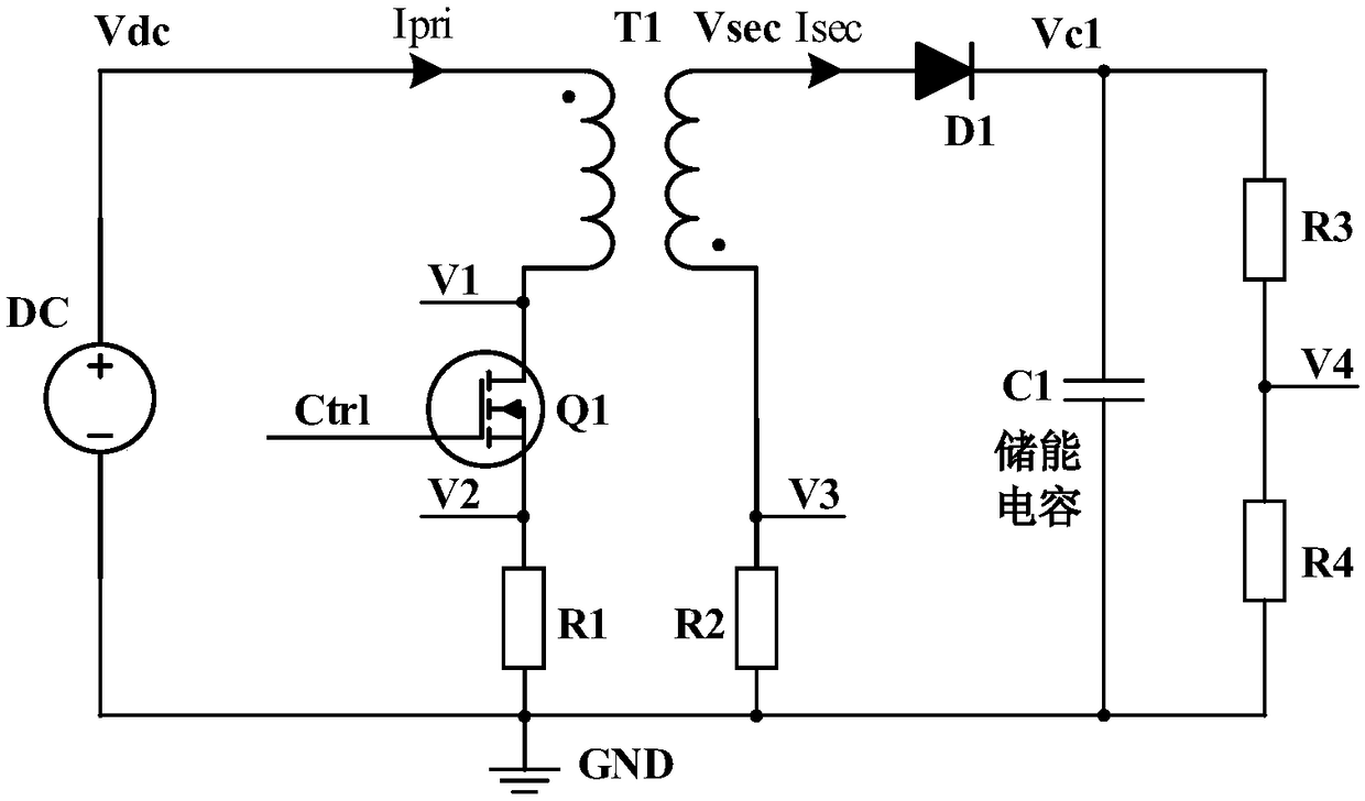 A high-voltage charging circuit for controlling adaptive regulation of pulses