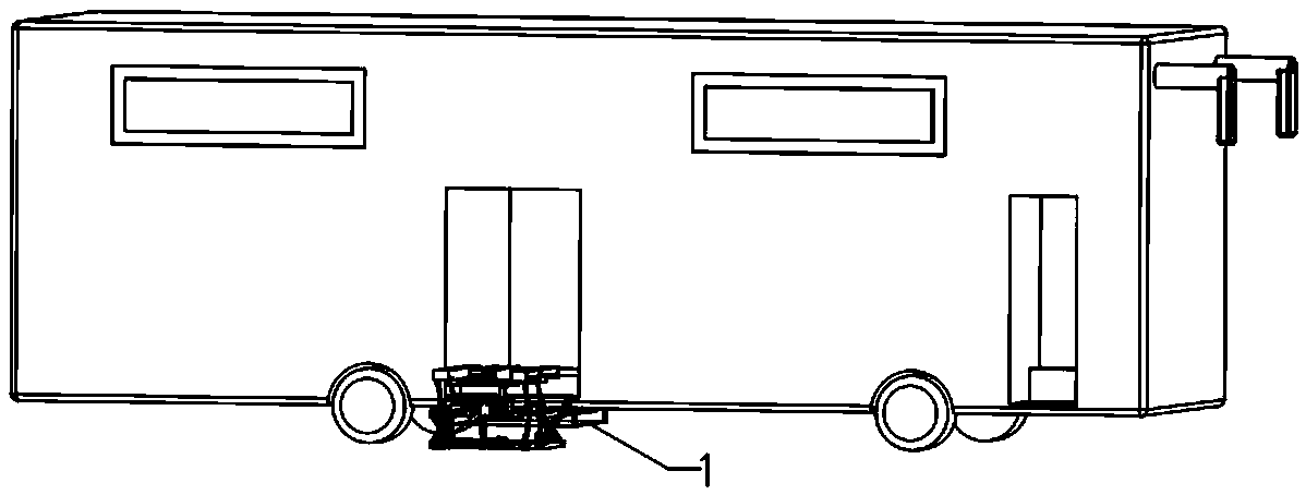 Full-automatic barrier-free passing device capable of being used for bus