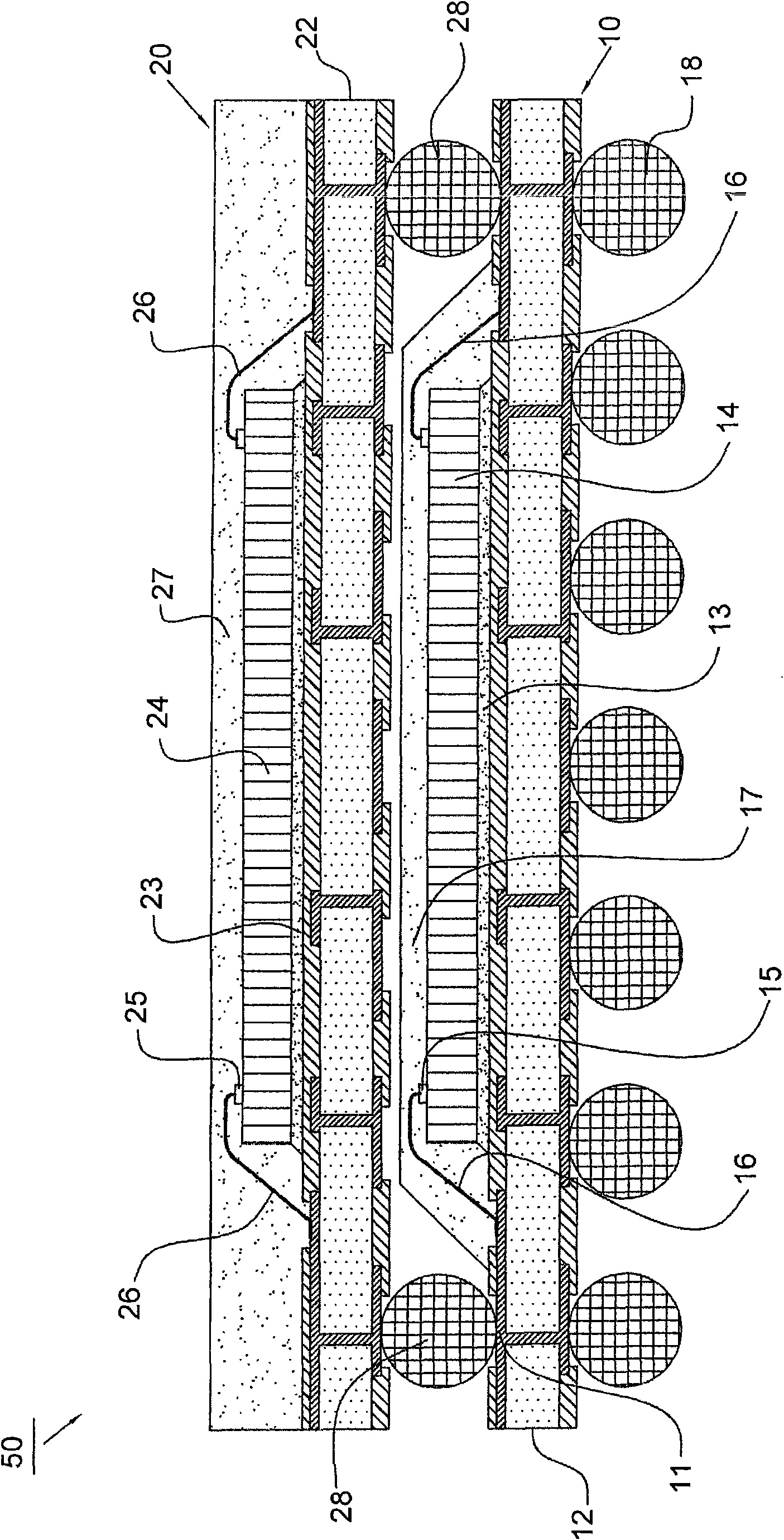 Stacked multi-encapsulation structure device, semiconductor encapsulation structure and manufacturing method thereof