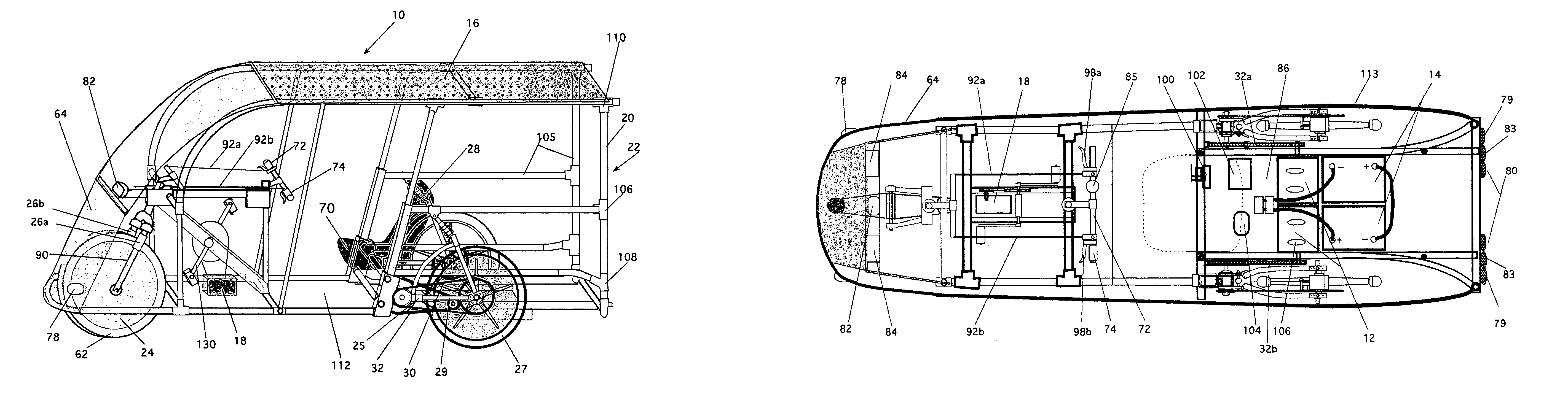 Combination pedal/motor driven tricycle