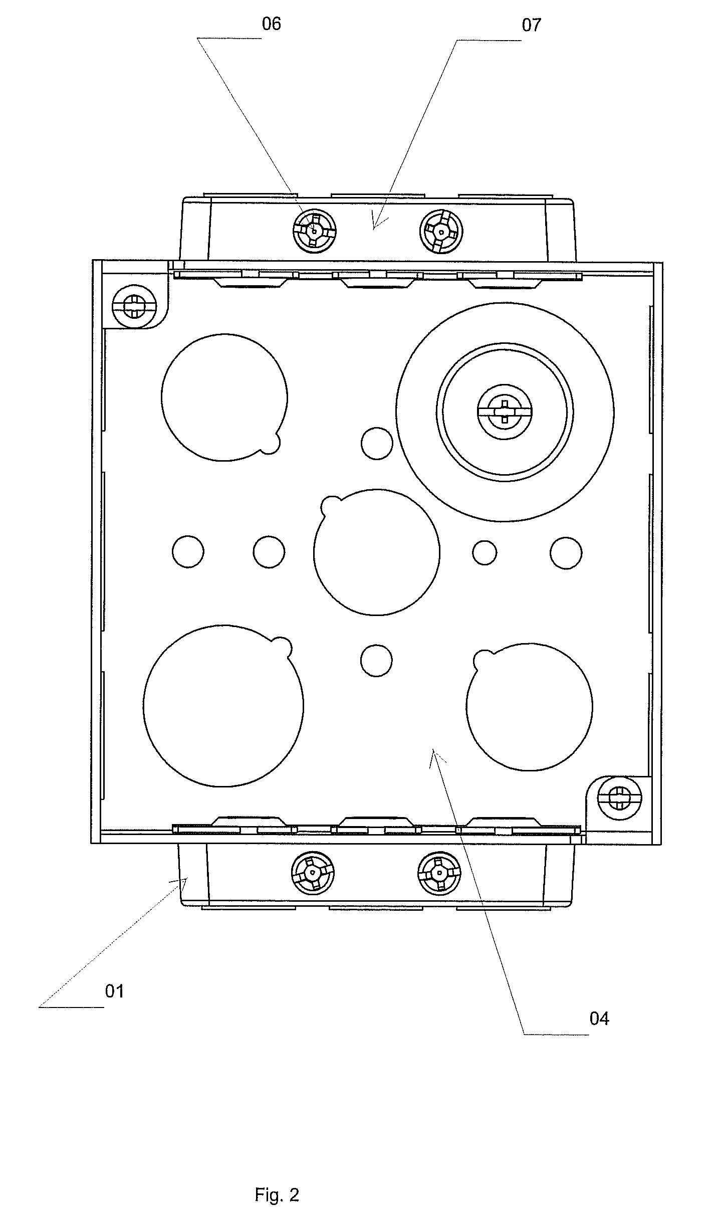 Electrical junction box with a built-in fitting insert