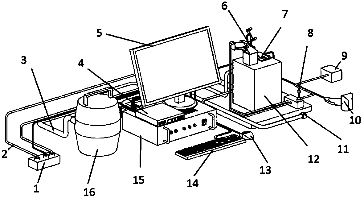 Throttle valve flow test device and test method thereof