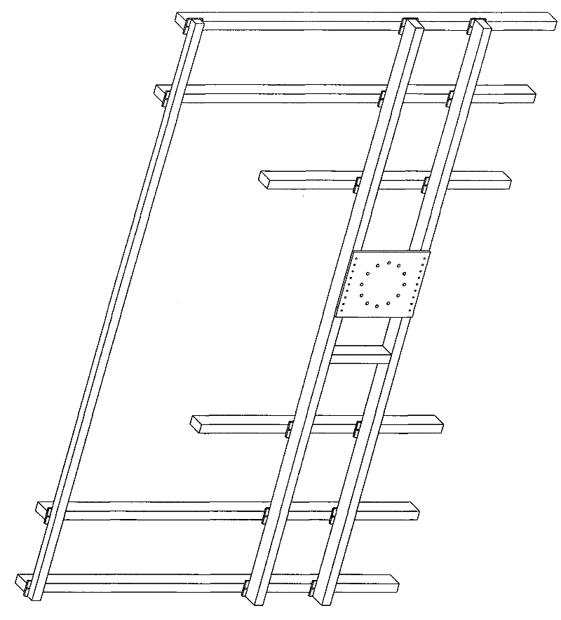 Suction cup combination frame for glass palletizing at cold end of float glass production line