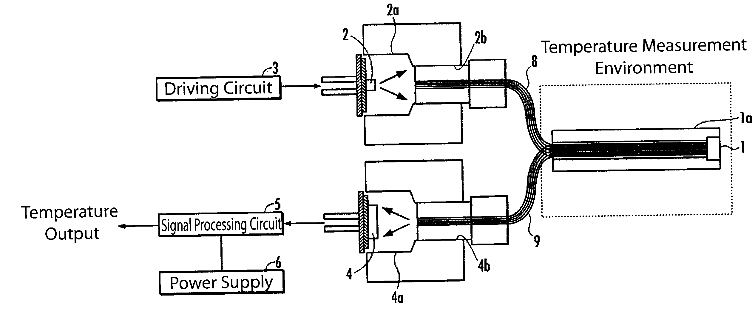 Fluorescent temperature sensor