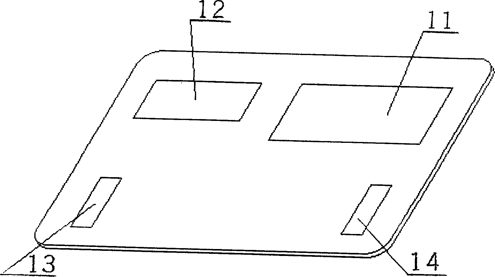 Cell-free display type IC card