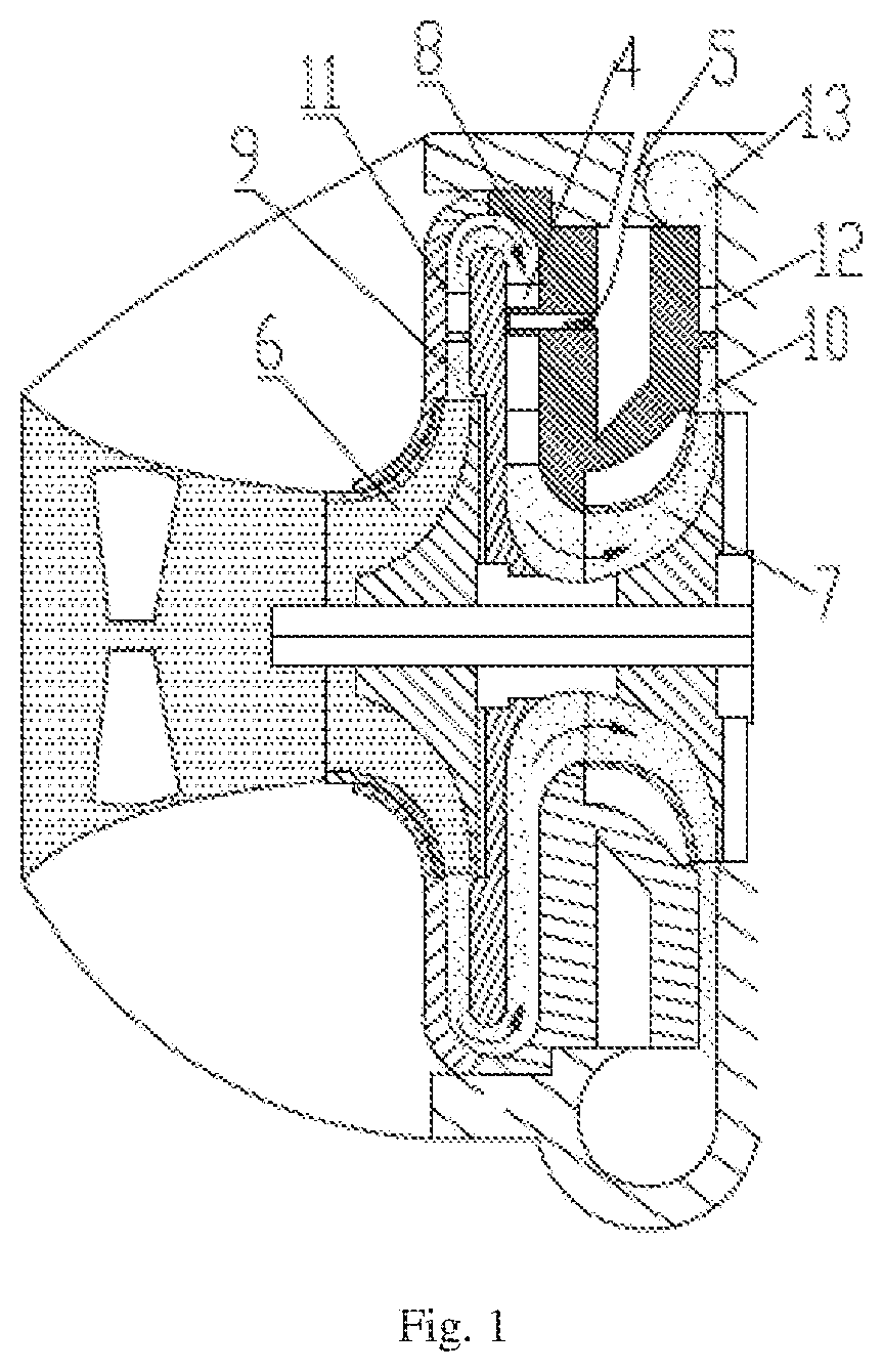 Reflux Device Blade, Compressor Structure and Compressor