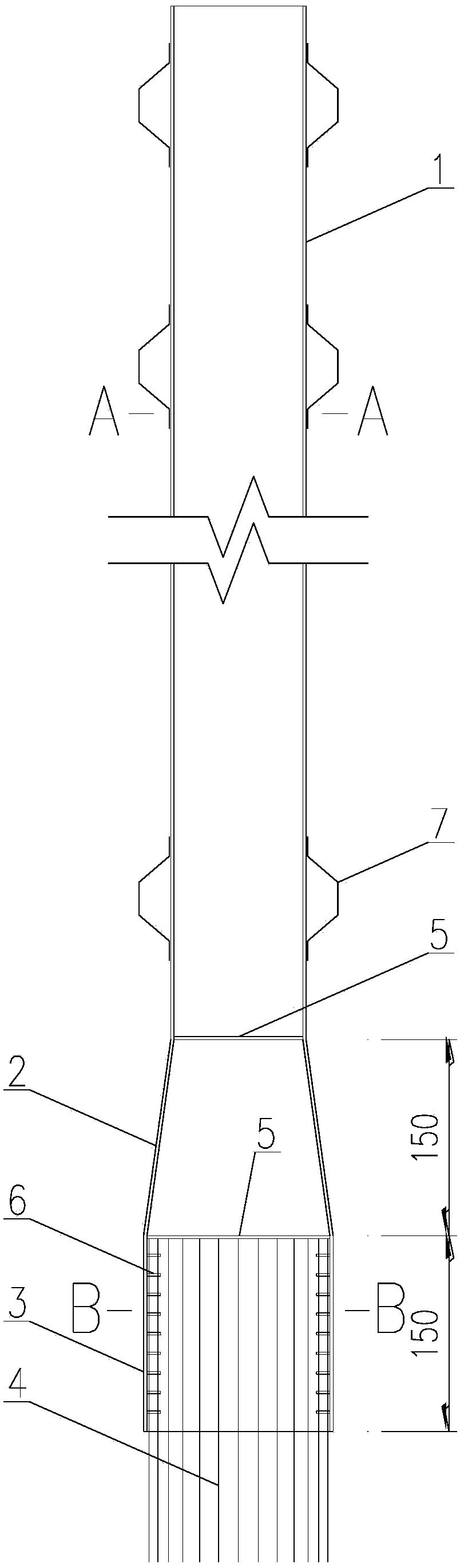 Concrete filled steel tube composite pile foundation and construction method