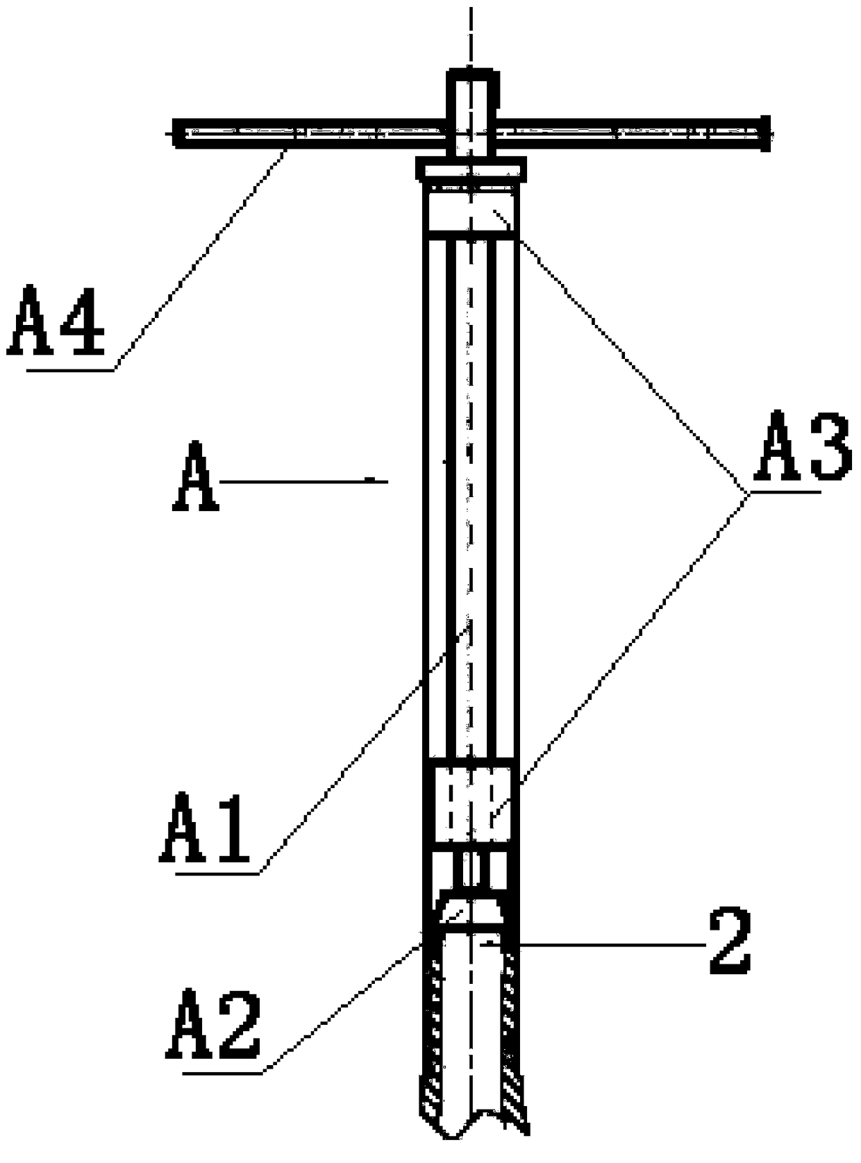 A dismantling device and dismantling method for an intermediate oil seal of a hydraulic steering machine