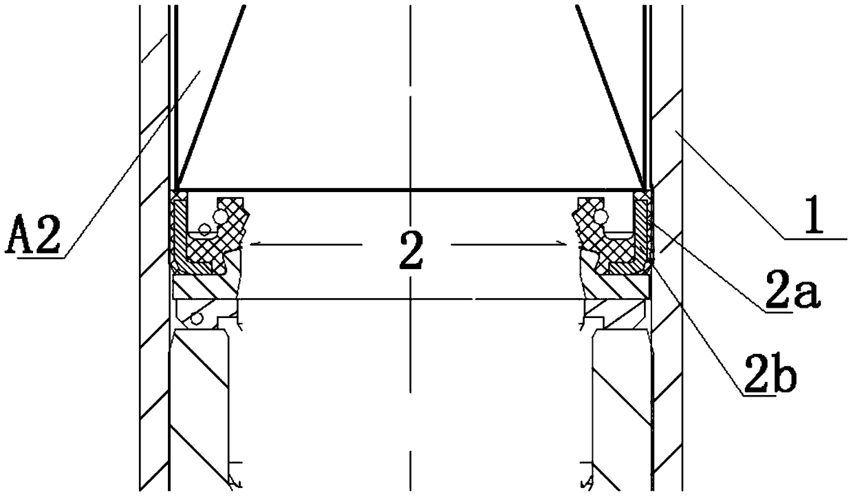 A dismantling device and dismantling method for an intermediate oil seal of a hydraulic steering machine